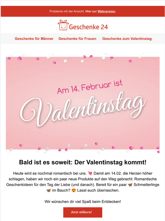 Jetzt aber schnell: Geschenkideen zum Valentinstag 😍