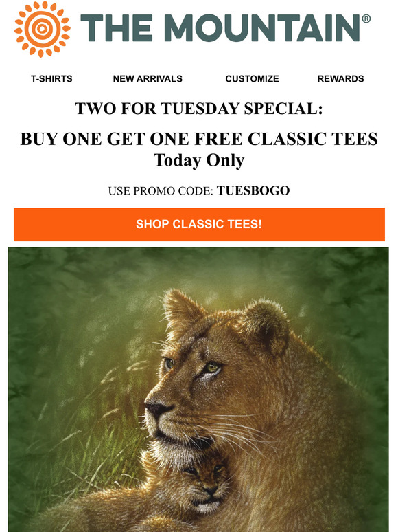Two For Tuesday Deal: BOGO CLASSIC TEES!