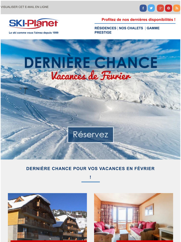 Dernière chance pour vos vacances en février