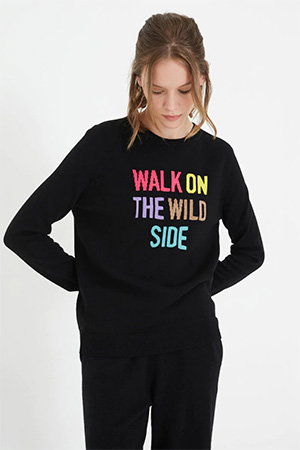 Black Wool-Cashmere Lou Sweater