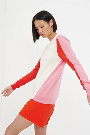 Cream Wool-Cashmere Abstract Sweater