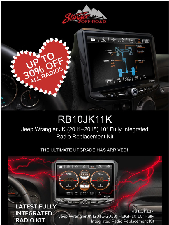 Stinger Off Road Back In Stock Jeep Wrangler Jk Integrated Radio Kit