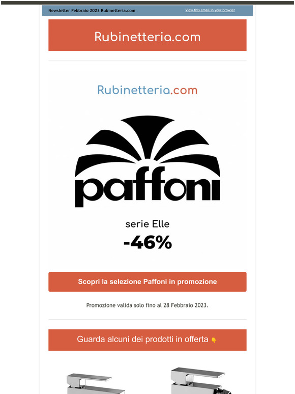 Rubinetti Paffoni con extra sconti 😍