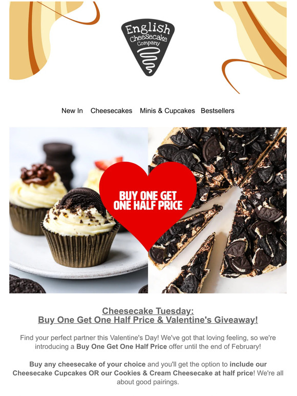 Cheesecake Tuesday: Buy One Get One Half Price & Valentine's Giveaway!