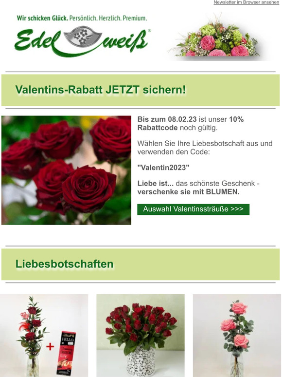 Valentins-Rabatt JETZT sichern!