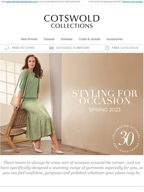 Cotswold Collections Styled Perfectly For Occasion Discover Our Spring Issue 2023... Milled