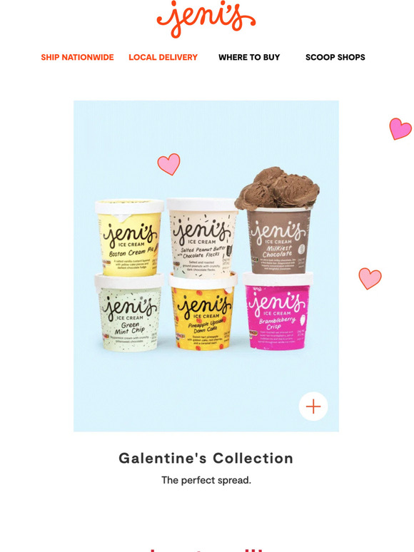 Jeni's Ice Creams It’s now or never. Last chance for Valentine’s Day