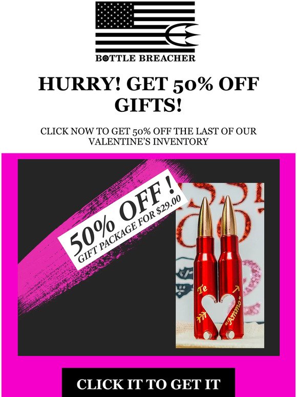 50% Off Valentine Gifts!