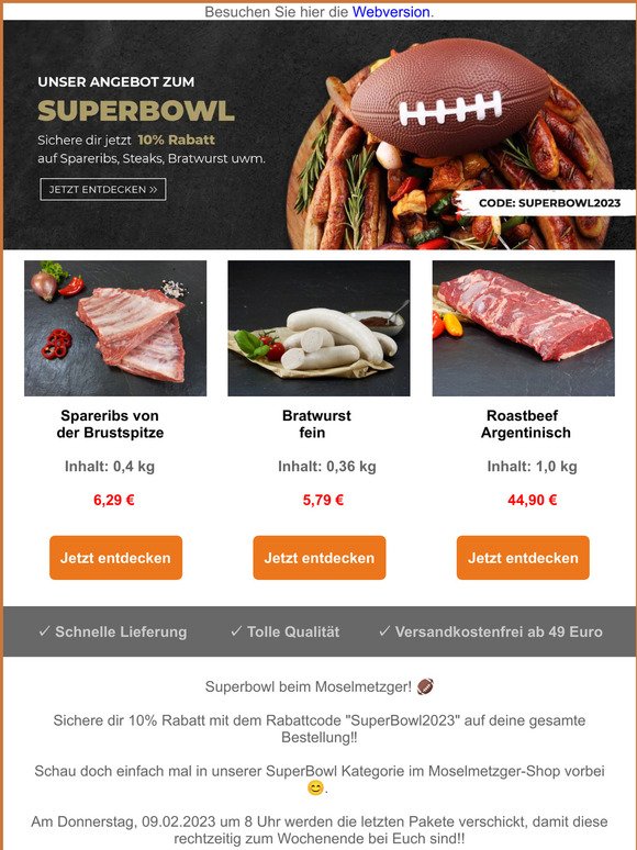 SuperBowl 2023 | Moselmetzger.de