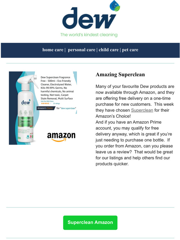 Superclean is Amazon’s Choice.  ⭐