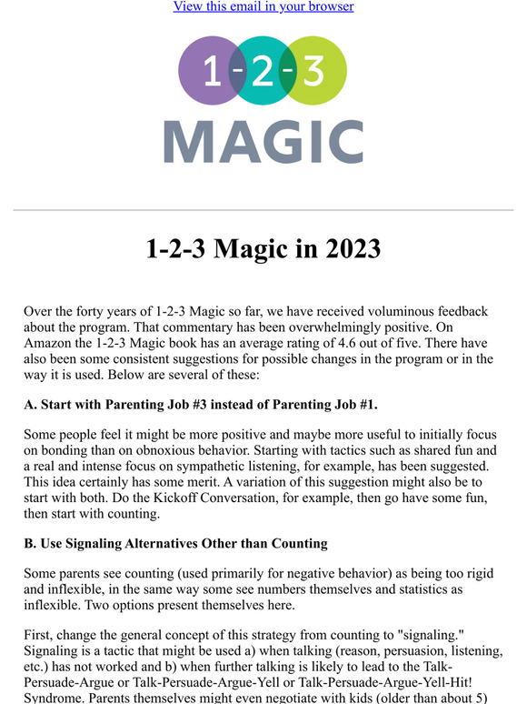 1-2-3 Magic for Today: Alternatives to Counting