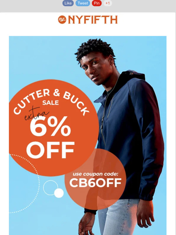 Email Exclusive - CUTTER & BUCK Sale w/Code!