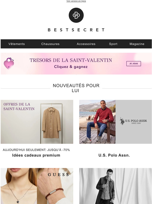 Idées cadeaux premium | U.S. Polo Assn.  | Montres & bijoux Guess | Dernière chance: looks pour lui