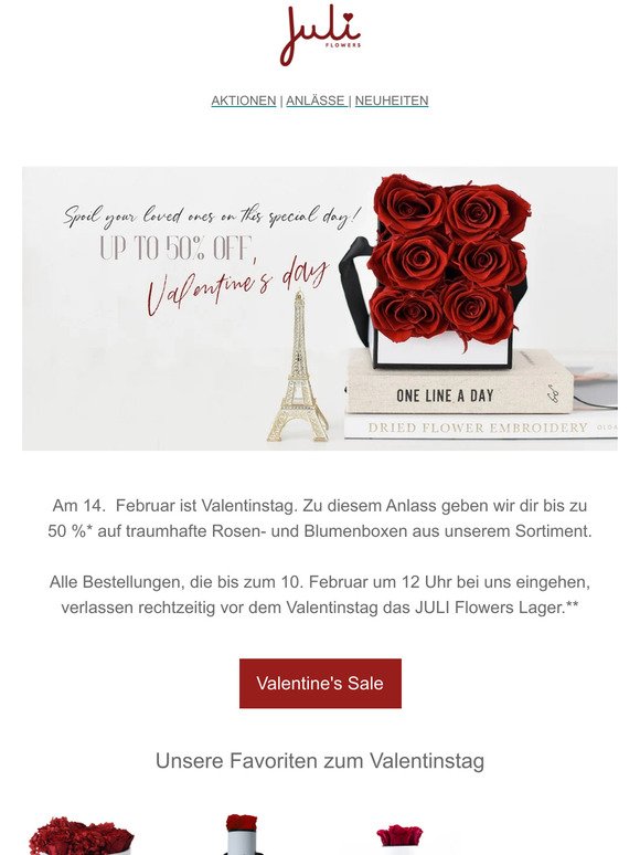 Am 14.2. ist Valentinstag - jetzt noch Geschenk bestellen 💝