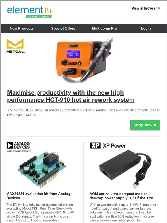 Selection of electronic components, offers & more