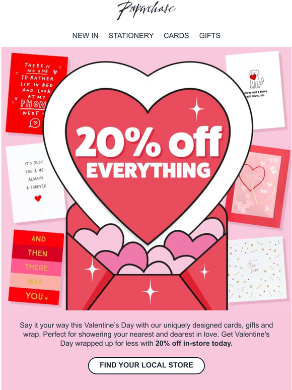 Say it your way this Valentine’s Day with 20% off 💗
