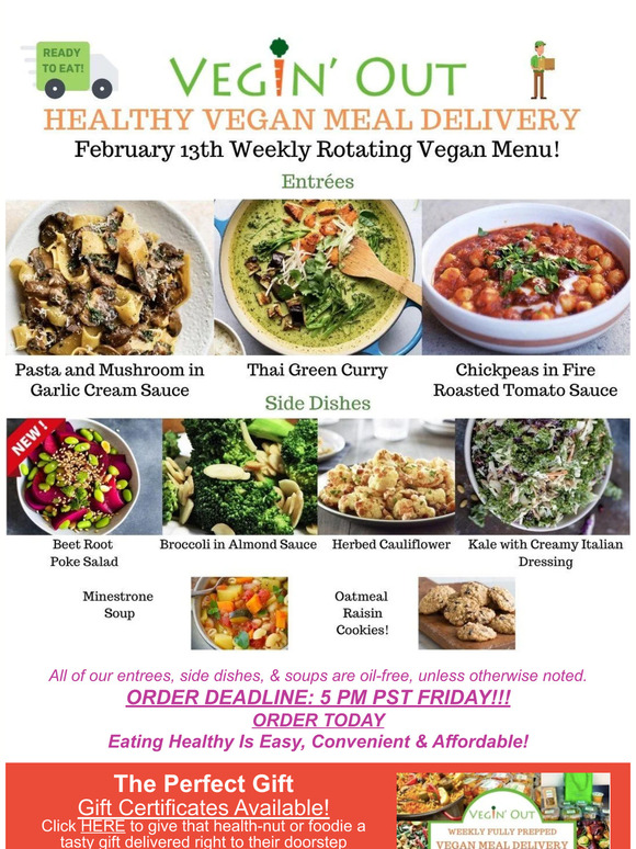 Vegin Out 👋 Vegan Menu for April 24th, 2023 Milled