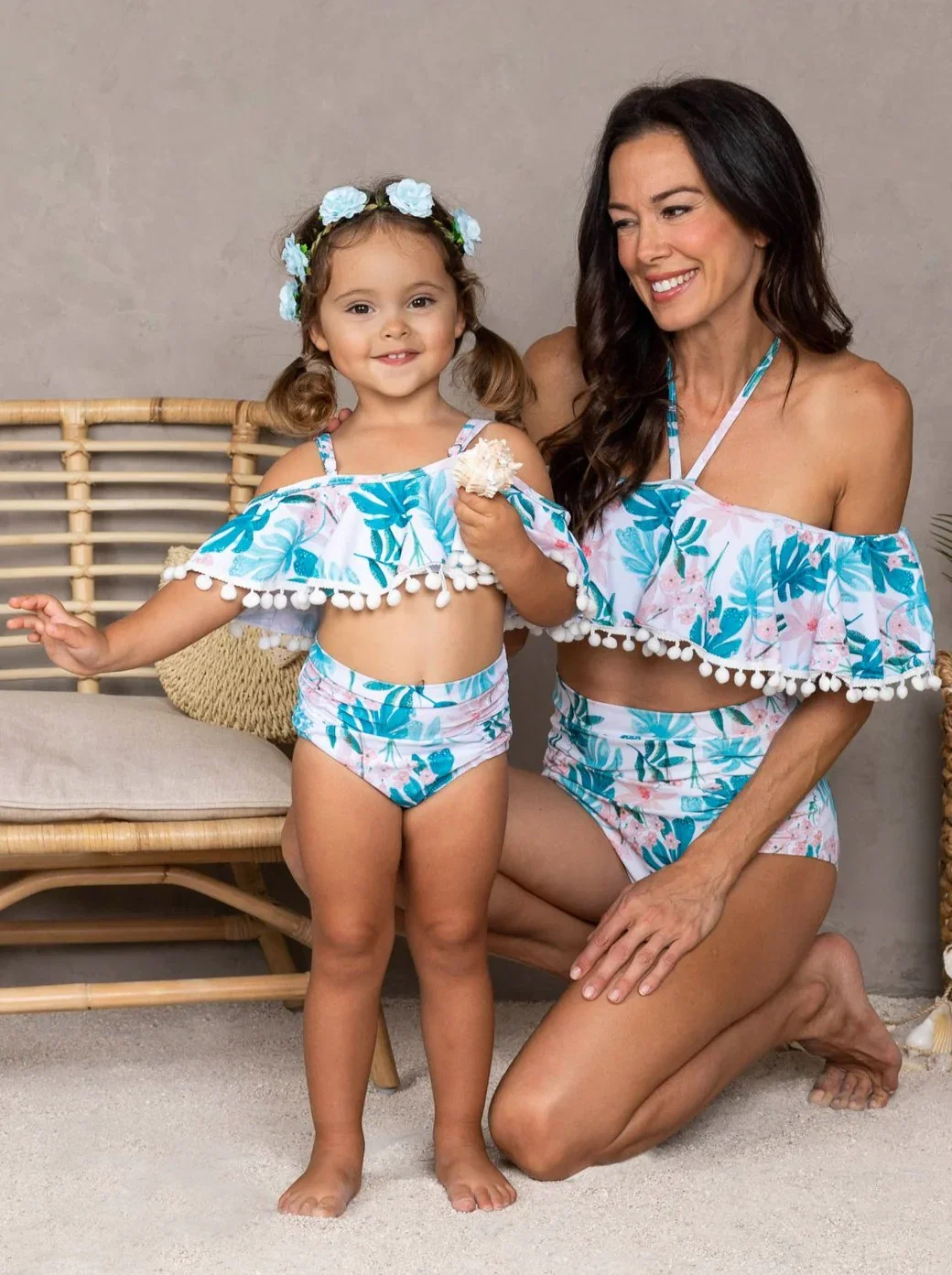 Image of Mommy & Me Under the Palms Two Piece Swimsuit