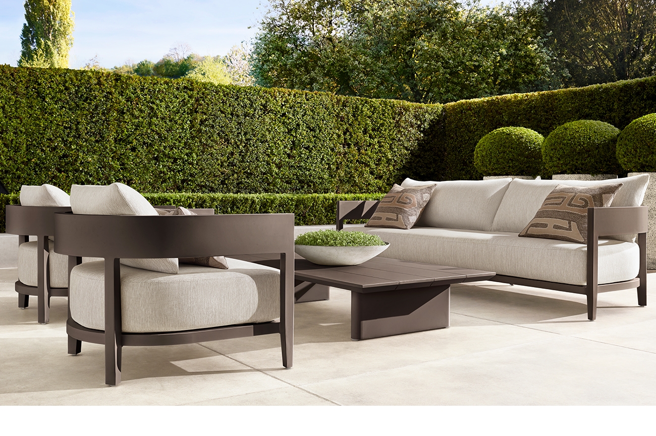 Restoration Hardware The Balmain Outdoor Collection. Modern Minimalism
