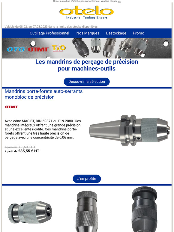 Misez sur le serrage de précision