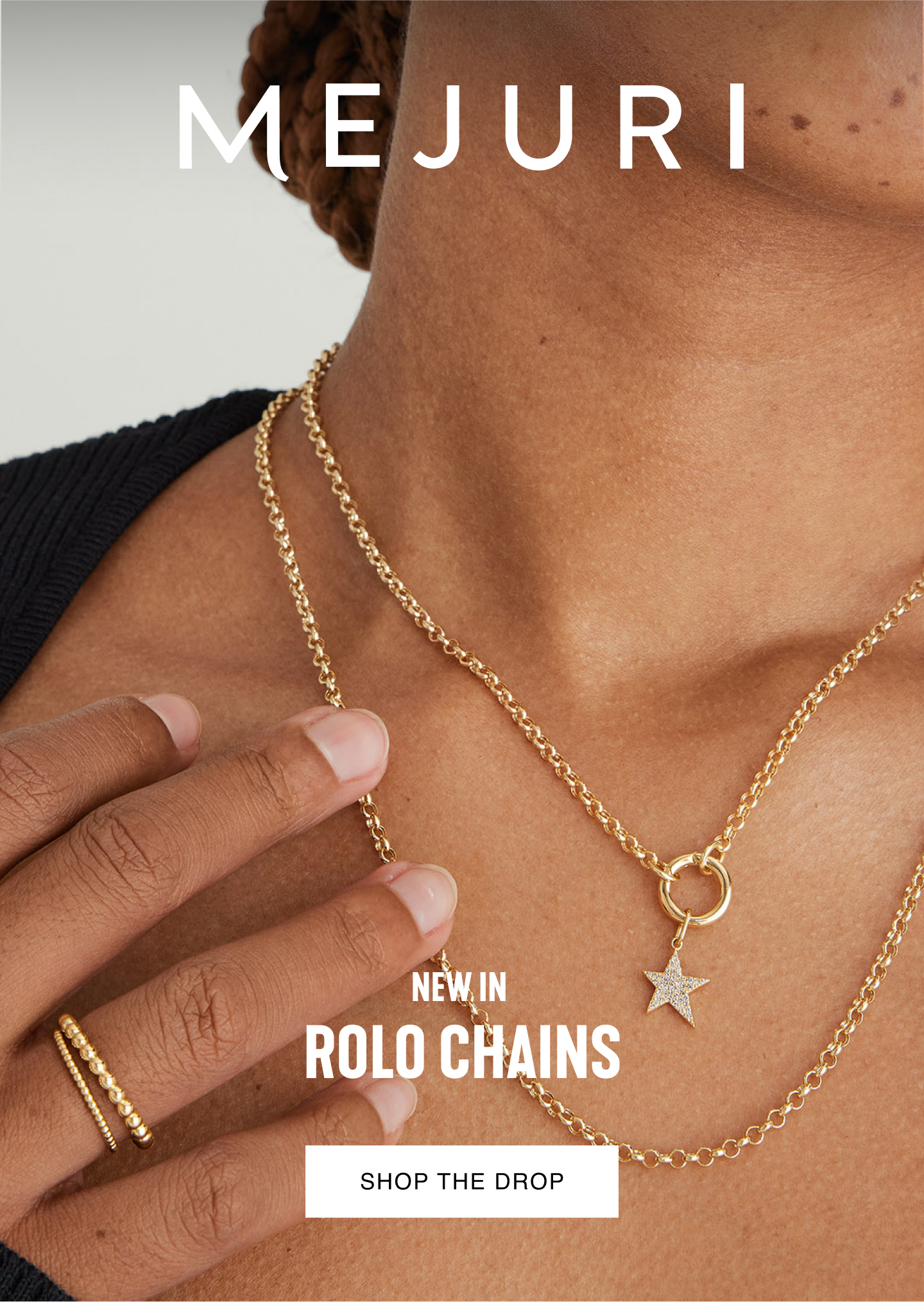 Mejuri 14K Yellow Gold Necklace Charms: Rolo Chain Charm Necklace