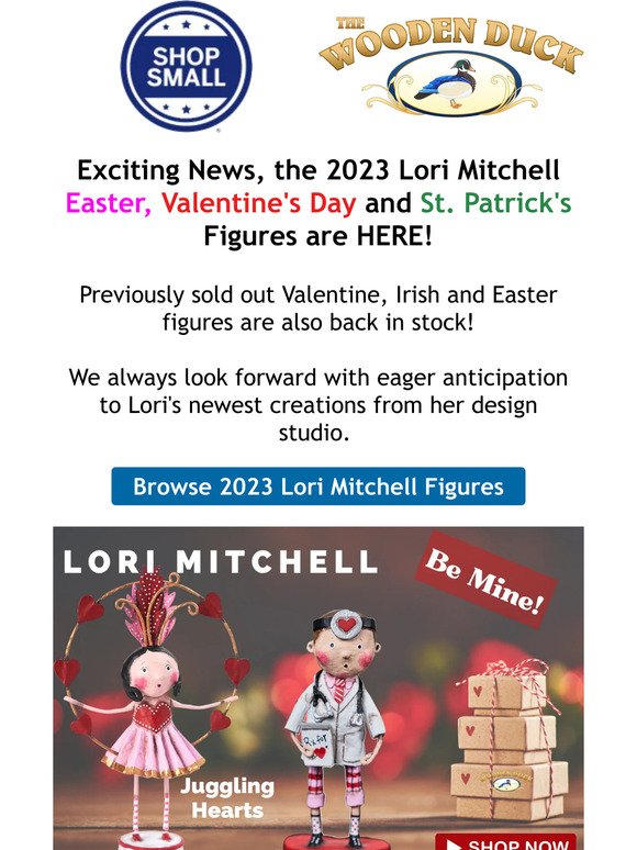 🐰 Lori Mitchell NEW Easter, Irish and Valentine Figures Available NOW! 🍀  ﻿ ﻿  ​