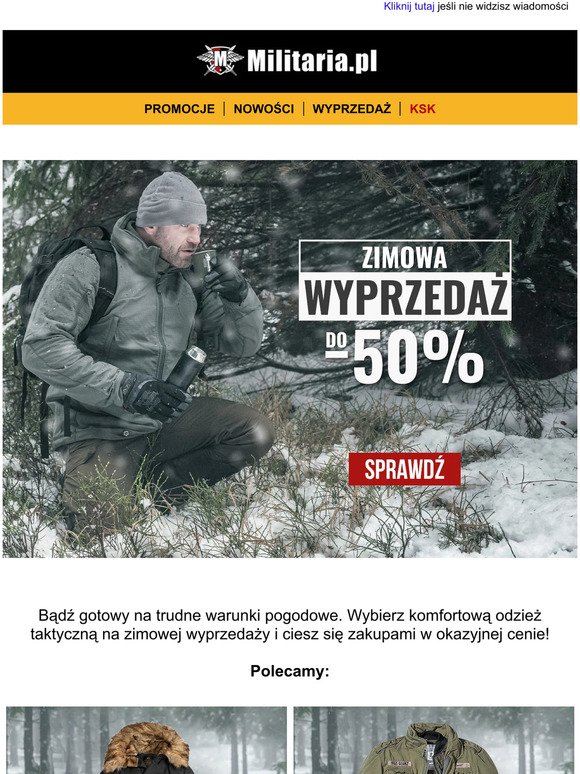 Odzieżowe okazje na zimowej wyprzedaży w Militaria.pl!