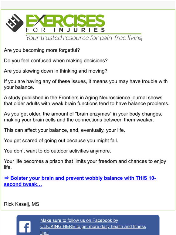 Exercises For Injuries: What You Need To Know About Memory-Balance ...