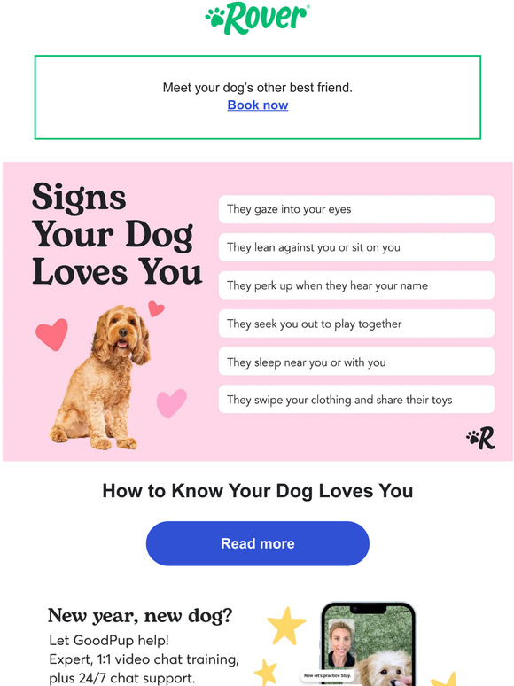 Rover How does your dog show their love? Milled