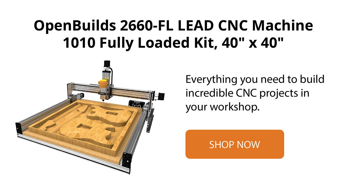 OpenBuilds 2660-FL LEAD CNC Machine 1010 Fully Loaded Kit, 40" x 40"