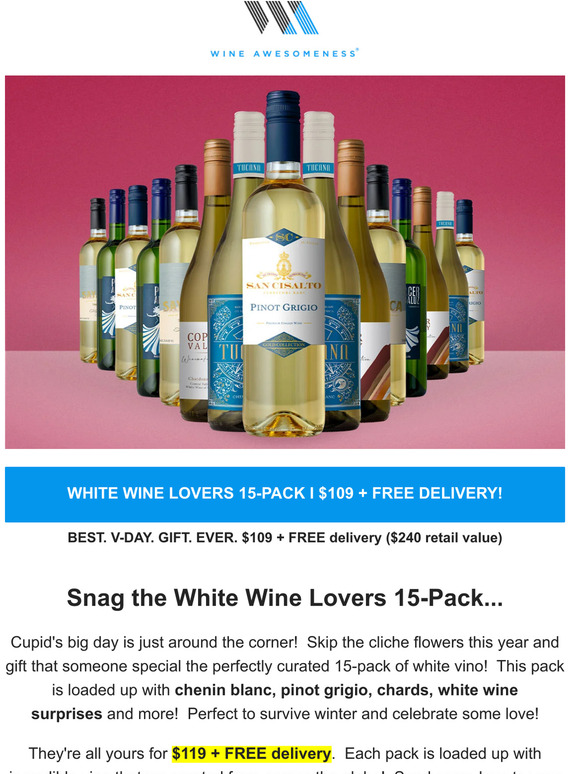 BETTER THAN 🌹... snag the white wine lovers 15-pack