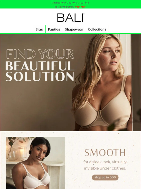 Bali Bras Your Perfect Fit is Waiting Milled