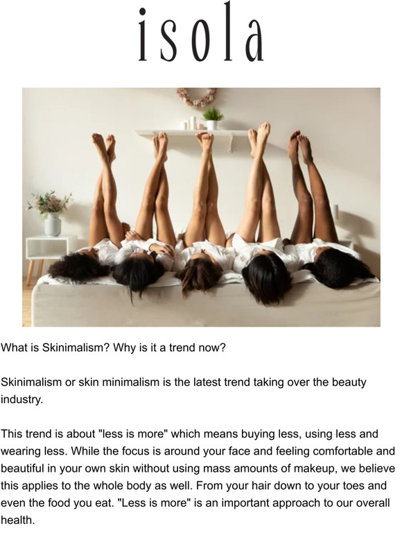 Be Well # No. 13 - Skinimalism