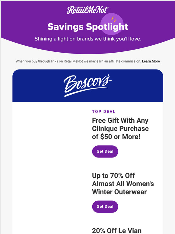 RetailMeNot Email Newsletters: Shop Sales, Discounts, and Coupon Codes