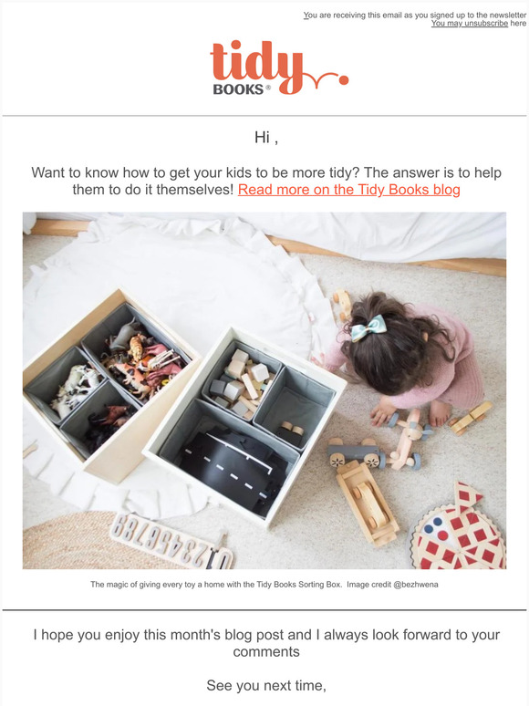 , give the toys a home, and a tidy!