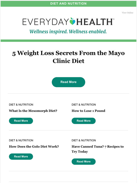 LIfescript 5 Weight Loss Secrets From the Mayo Clinic Diet Milled