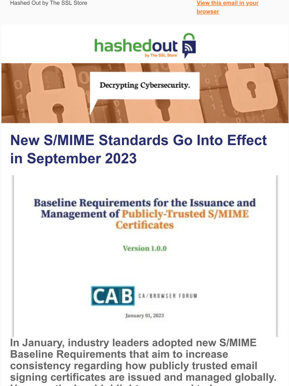 The SSL Store: New S/MIME Standards Go Into Effect in September 2023 02 ...