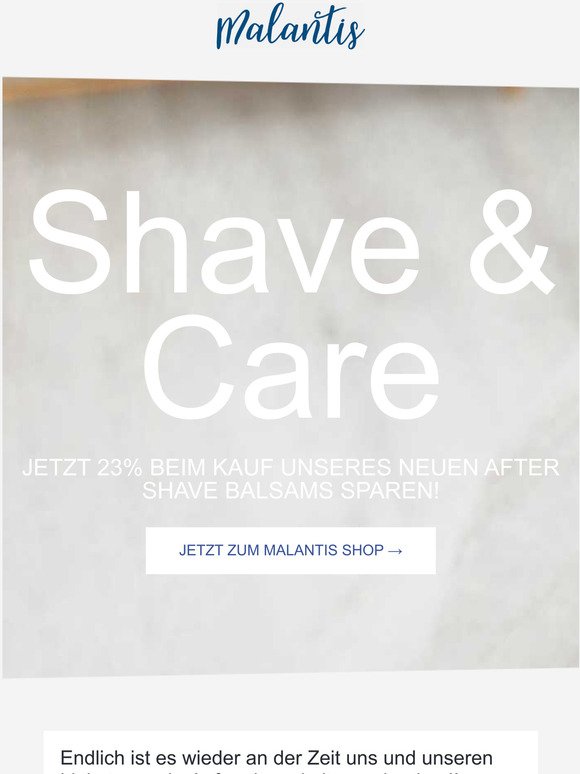 🛀 Shave & Care 🛀 Malantis Newsletter Februar 2023