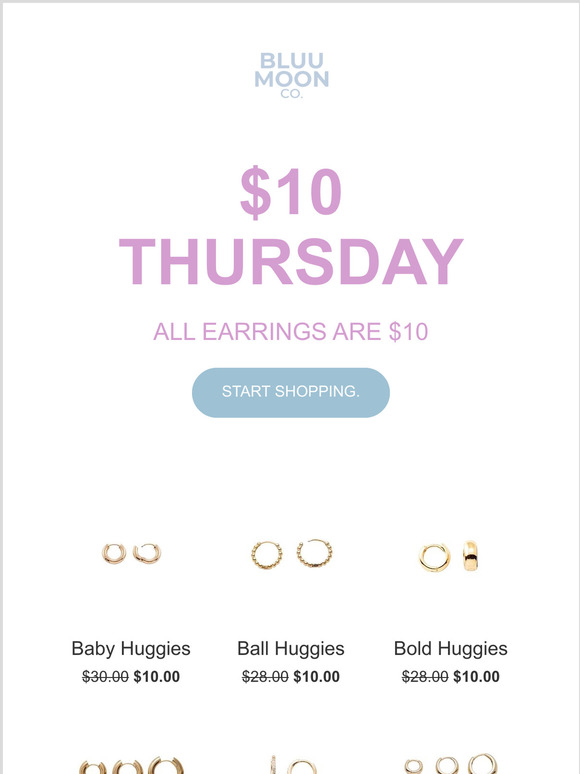 IT'S $10 THURSDAY!
