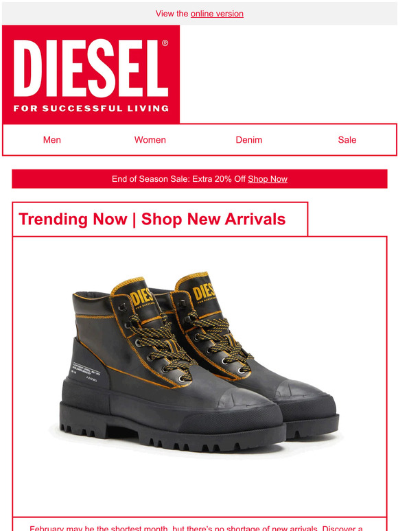 diesel footwear sale