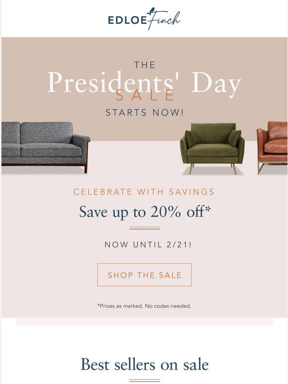 Starting now: Save up to 20%
