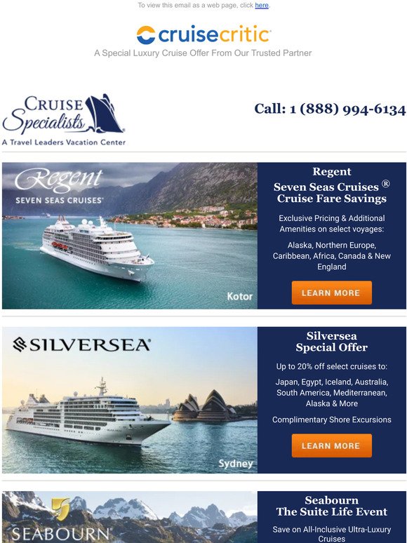 Regent, Silversea & Seabourn’s Best Cruise Offers