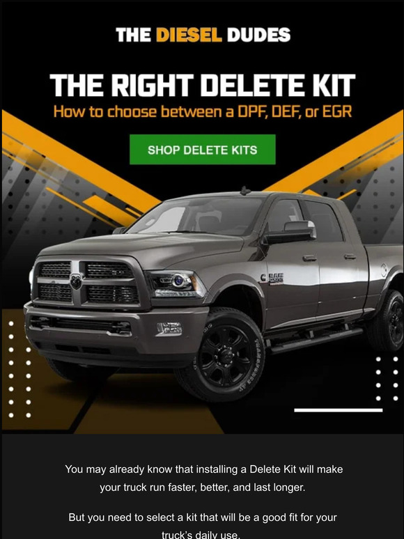 The Diesel Dudes What’s the Best Delete Kit For Your Truck? Milled
