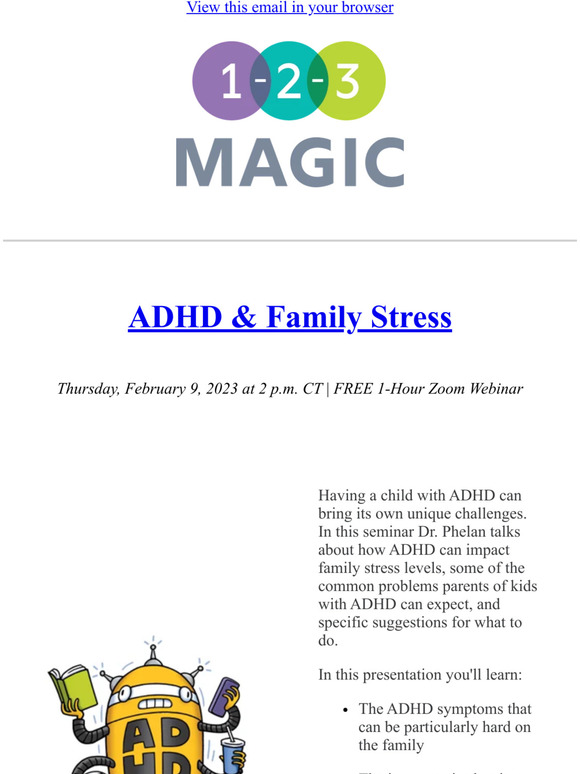 TODAY: FREE ADHD & Family Stress Webinar