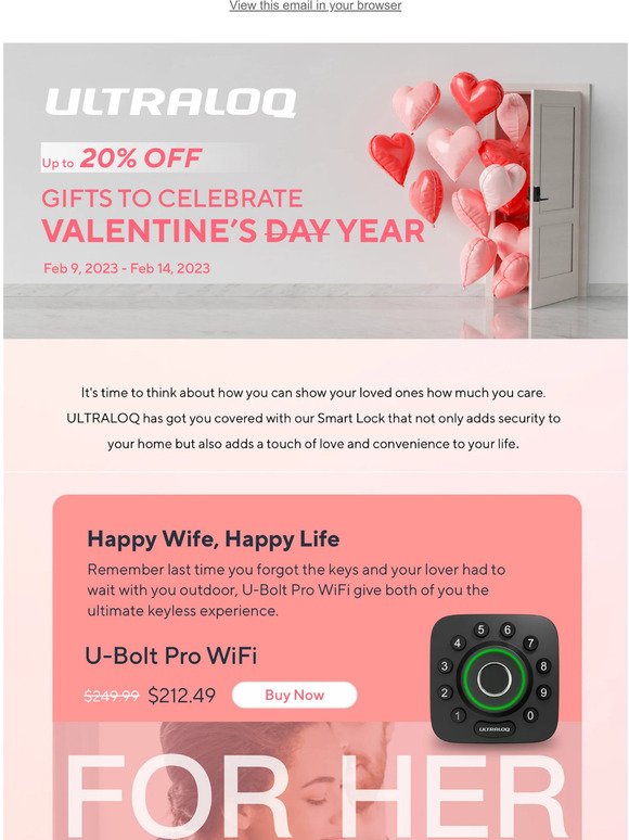 💗 Up to 20% off! Celebrate Love with ULTRALOQ