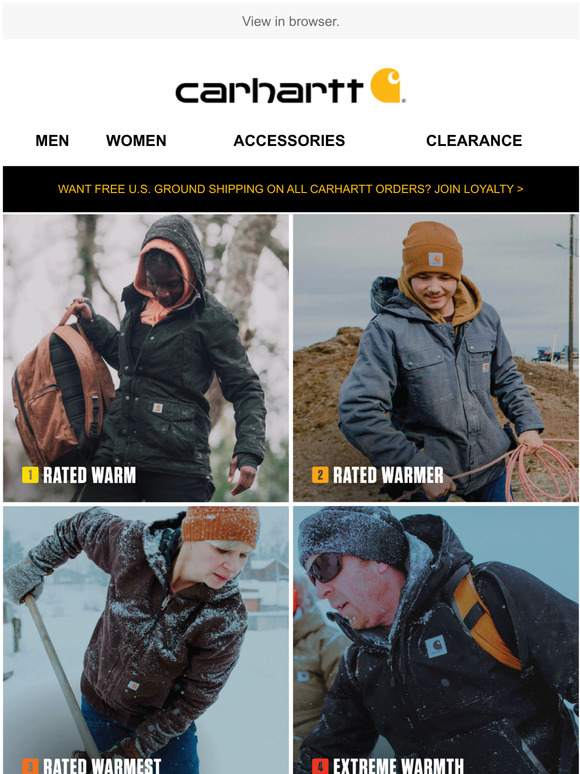 Carhartt Meet our Warmth Rating System Milled