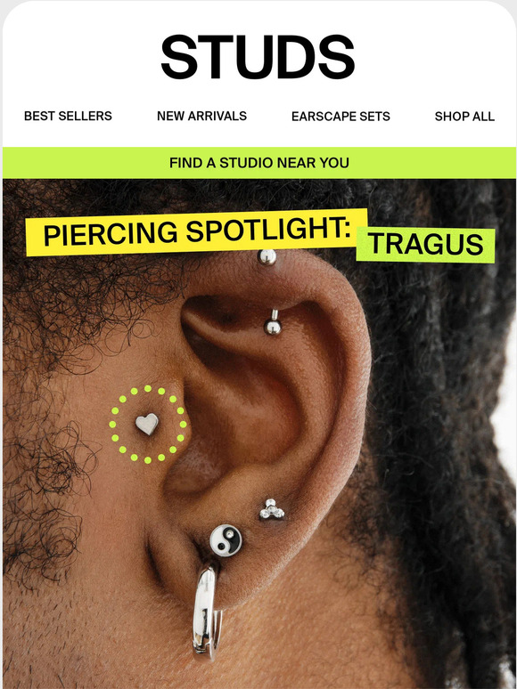 Studs Piercing Spotlight Tragus👂 Milled