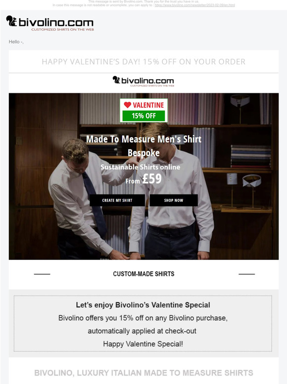 Valentine’s Day Special: 15% off!