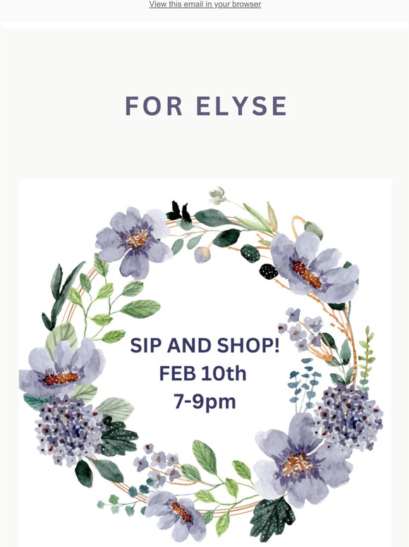 You’re Invited to our Sip & Shop! 🥂