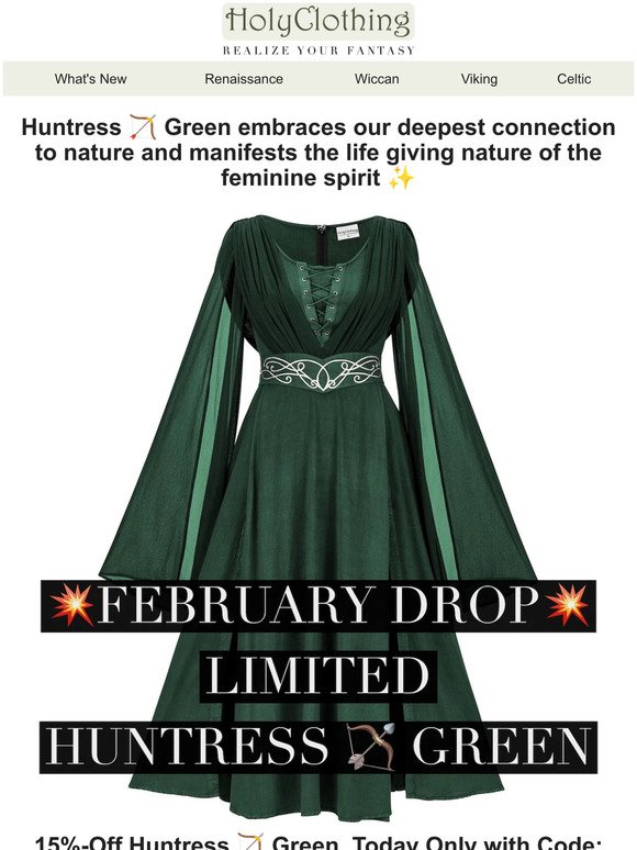 Limited Huntress 🏹 Green  💥February Drop💥